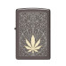 Запалка Zippo Cannabis Leaf Design, Black Ice Finish 48384