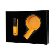 Комплект запалка и пепелник Formula , жълт